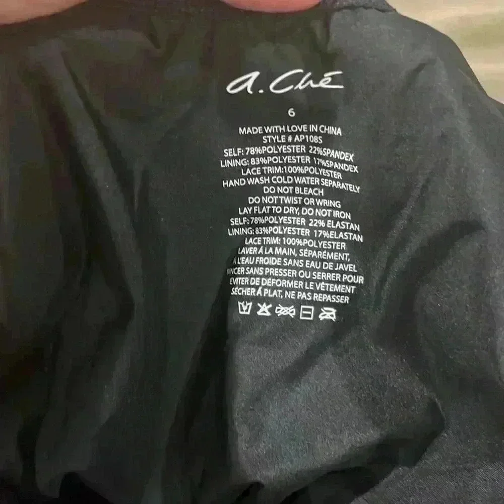 A. CHE Lace Black One Piece Swimsuit Women’s Size 6 - Picture 7 of 8